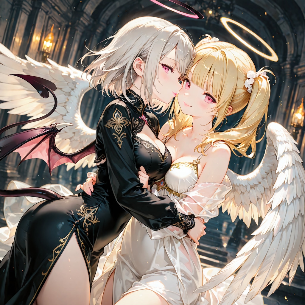 企画トップ絵＋天悪百合キス