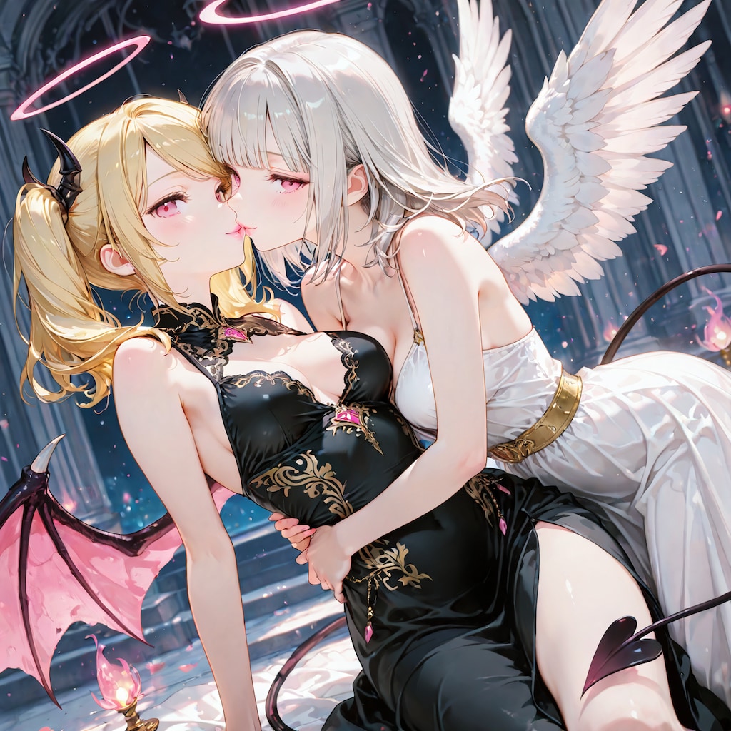 企画トップ絵＋天悪百合キス