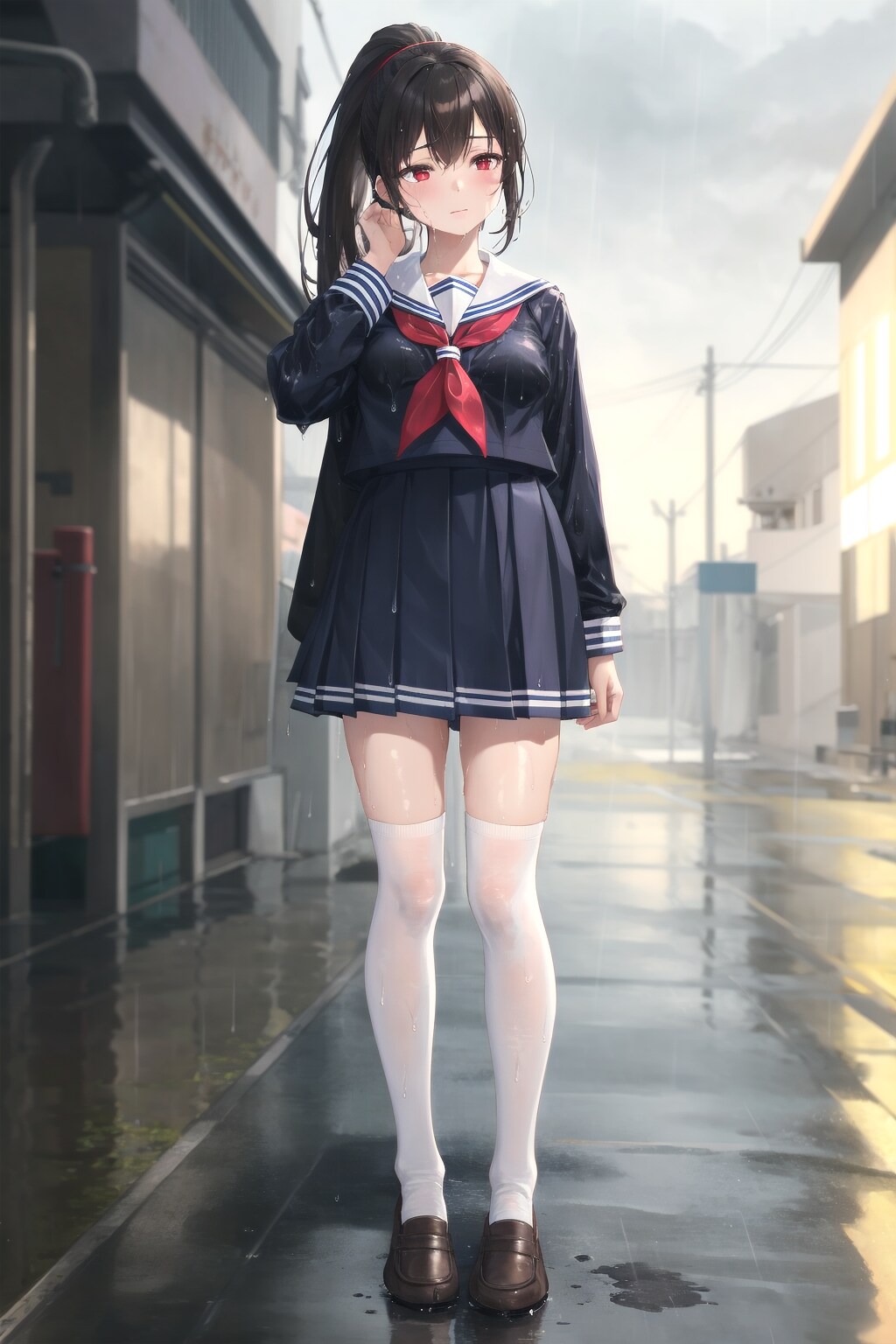 傘持って来るの忘れた... | の人気AIイラスト・グラビア