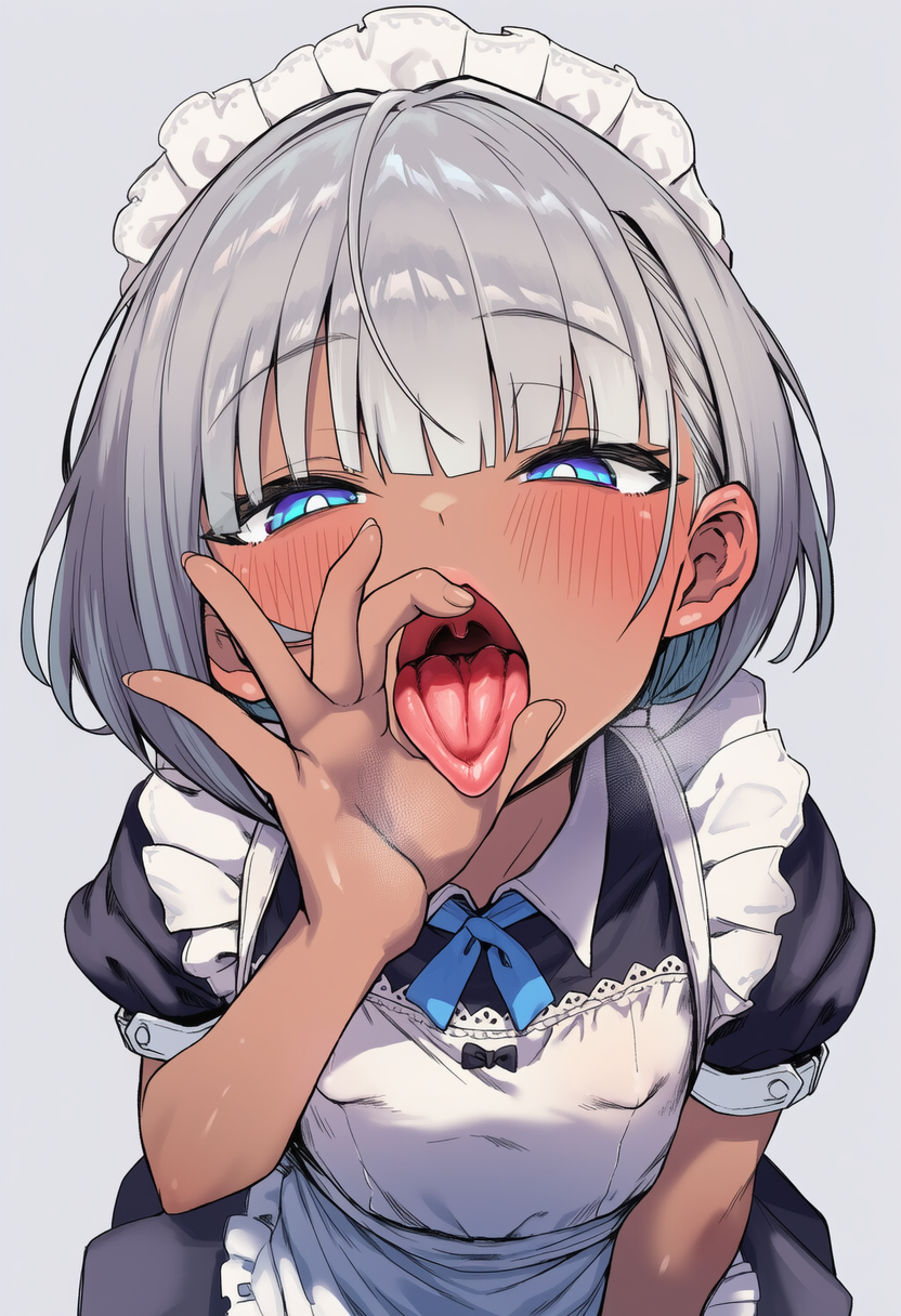 フェラ素振りメイドさん