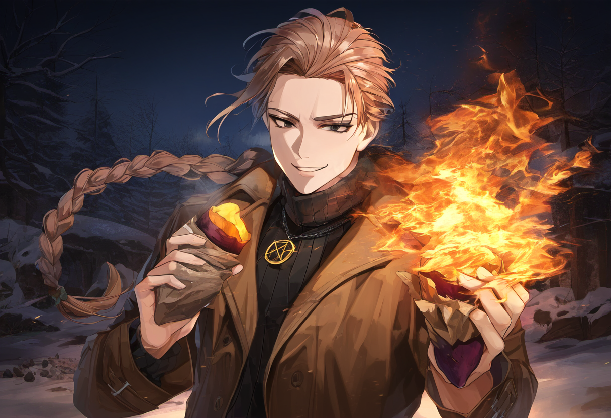 散歩しながら魔法で焼き芋