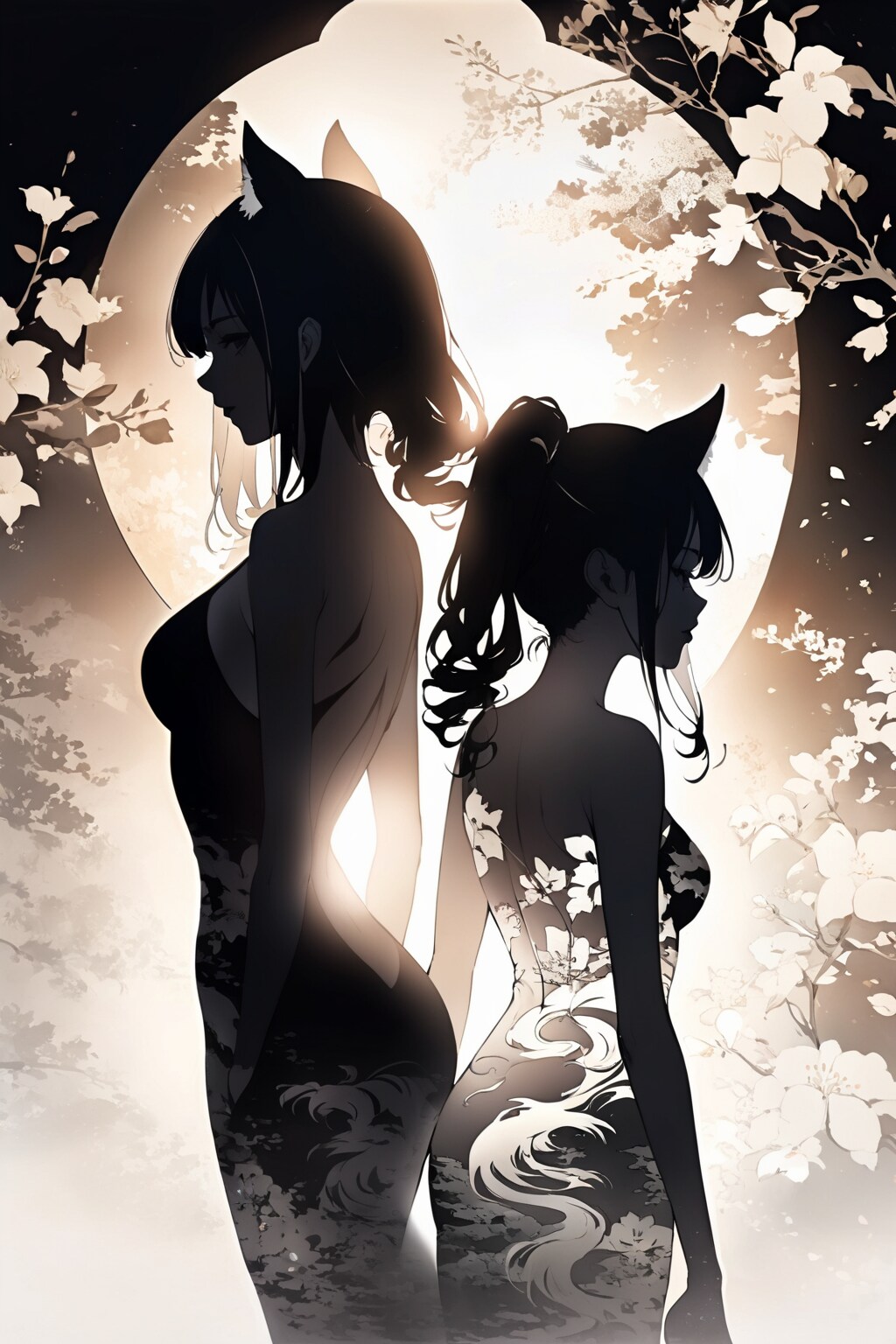 二重露光でボディペイント。