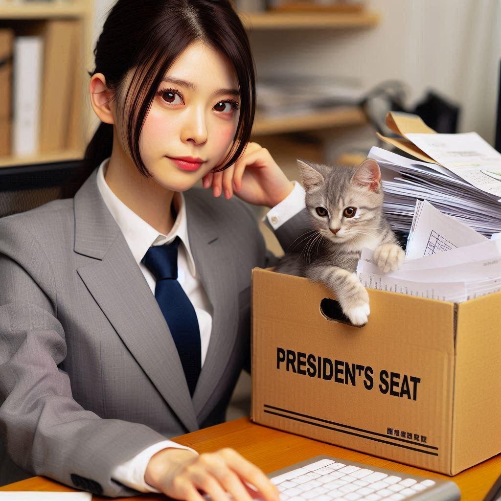 猫社長の席