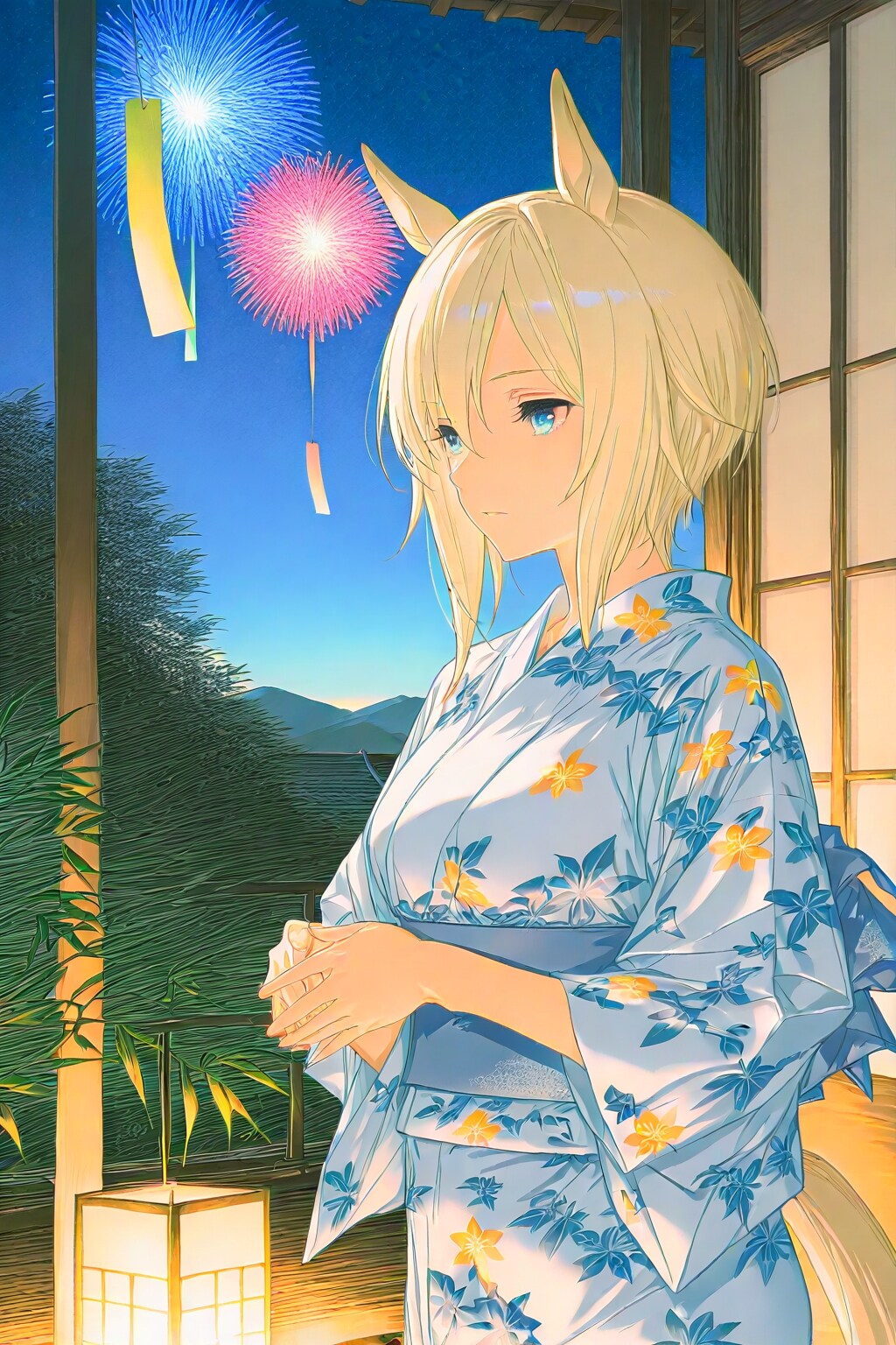 夜の花火 | の人気AIイラスト・グラビア