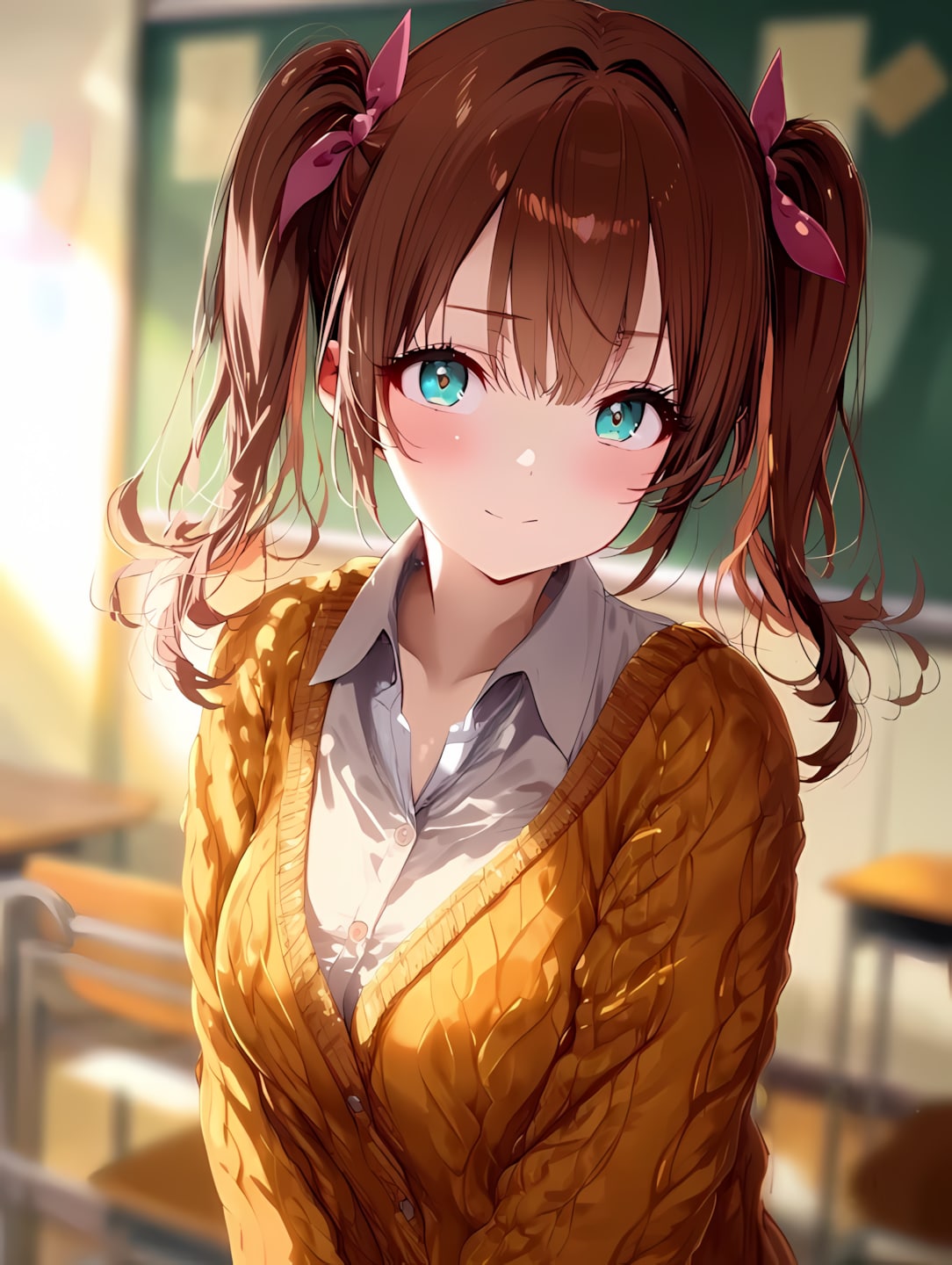 琥珀色のカーディガン | の人気AIイラスト・グラビア