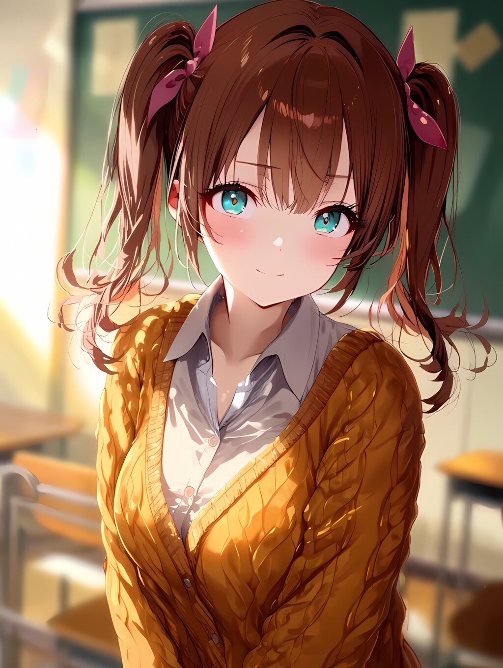 琥珀色のカーディガン