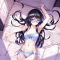 bed invitation, lightblue lingerie 2枚目