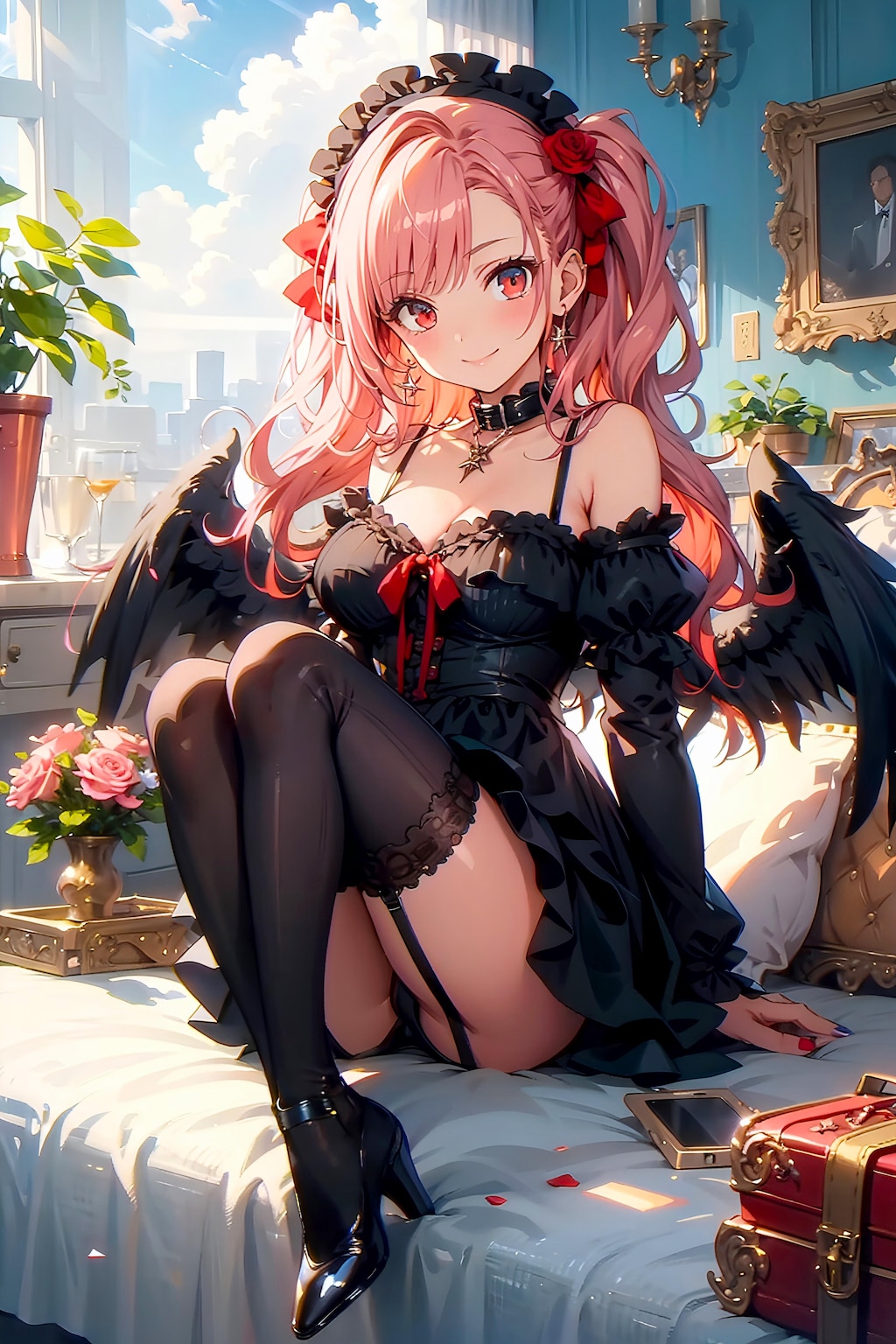 今日のトパーズちゃん　翼のゴスロリ