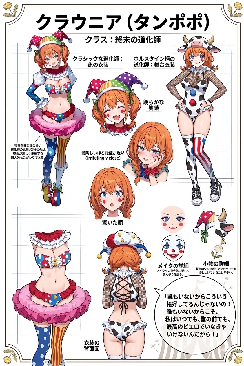 ピエロキャラシート×2