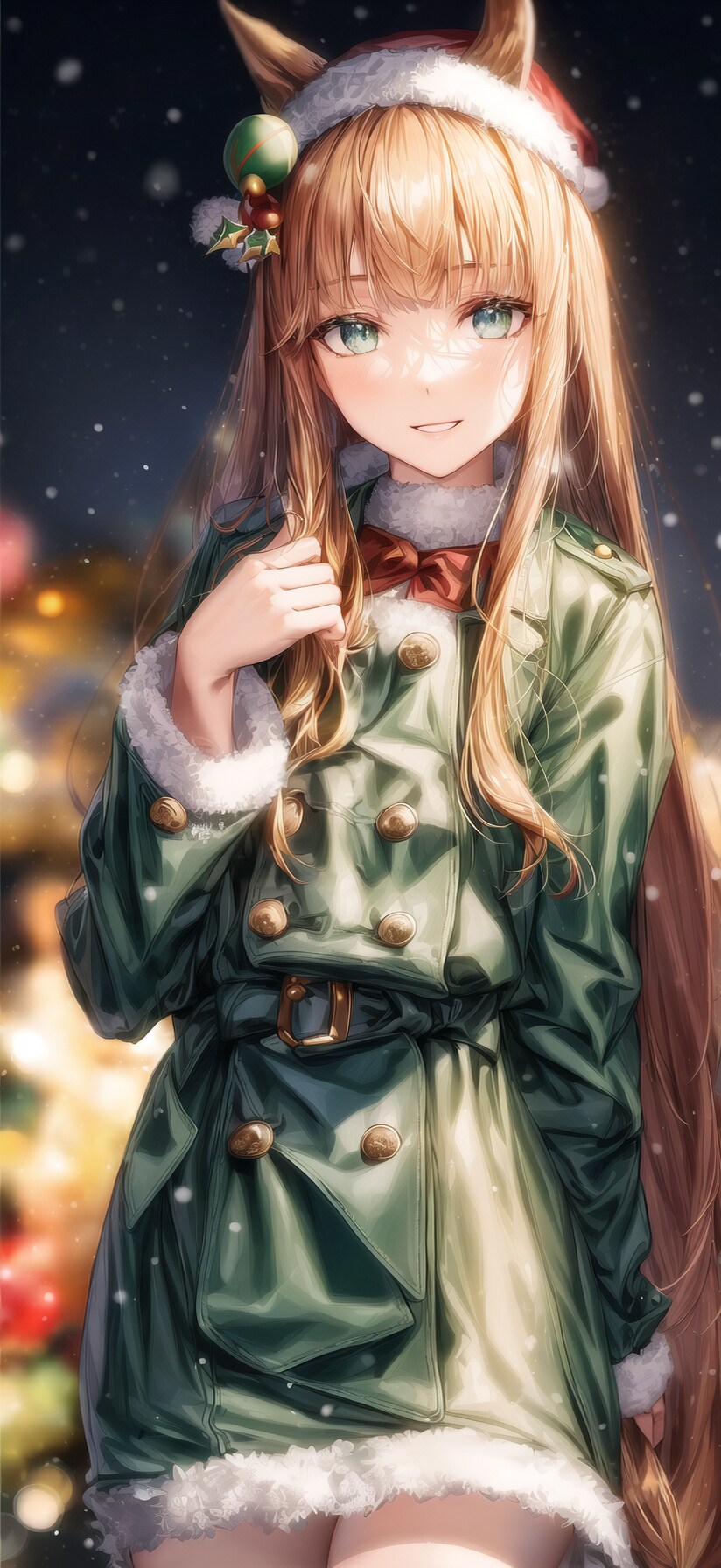 クリスマススズカ(12月スマホ壁紙用)