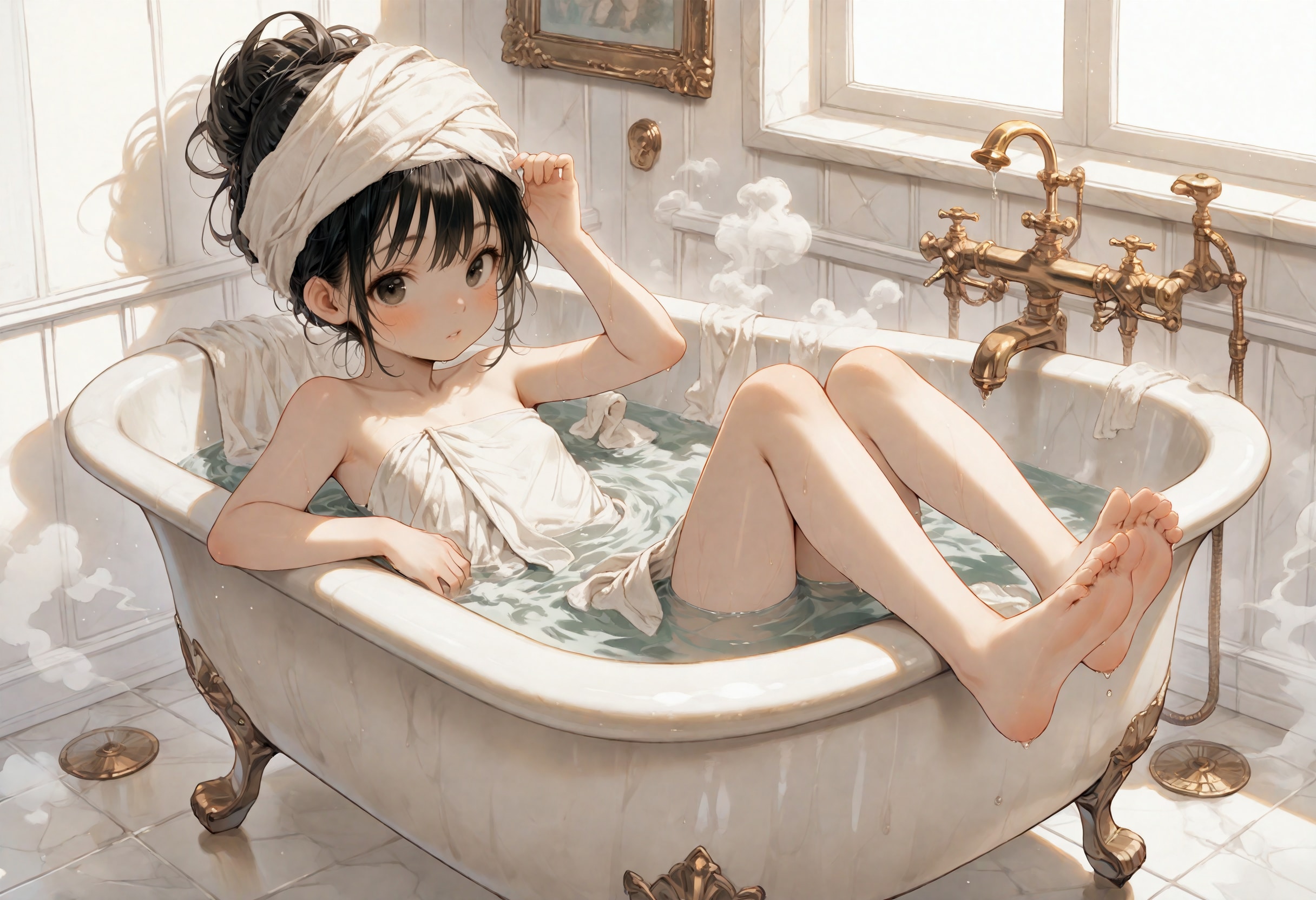 お風呂の良さに目覚めたうちの真琴さん | の人気AIイラスト・グラビア