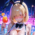 ほろ酔い🍺ギャル❤スク水バニー 2枚目