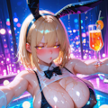ほろ酔い🍺ギャル❤スク水バニー 3枚目