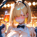 ほろ酔い🍺ギャル❤スク水バニー 5枚目