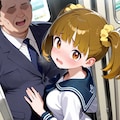 電車でぶっかけられるけど何もできず。 2枚目
