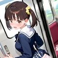 電車でぶっかけられるけど何もできず。 9枚目