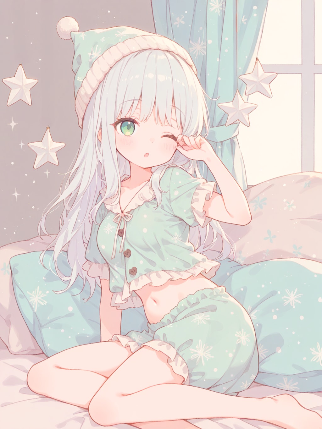 眠たげウィンク