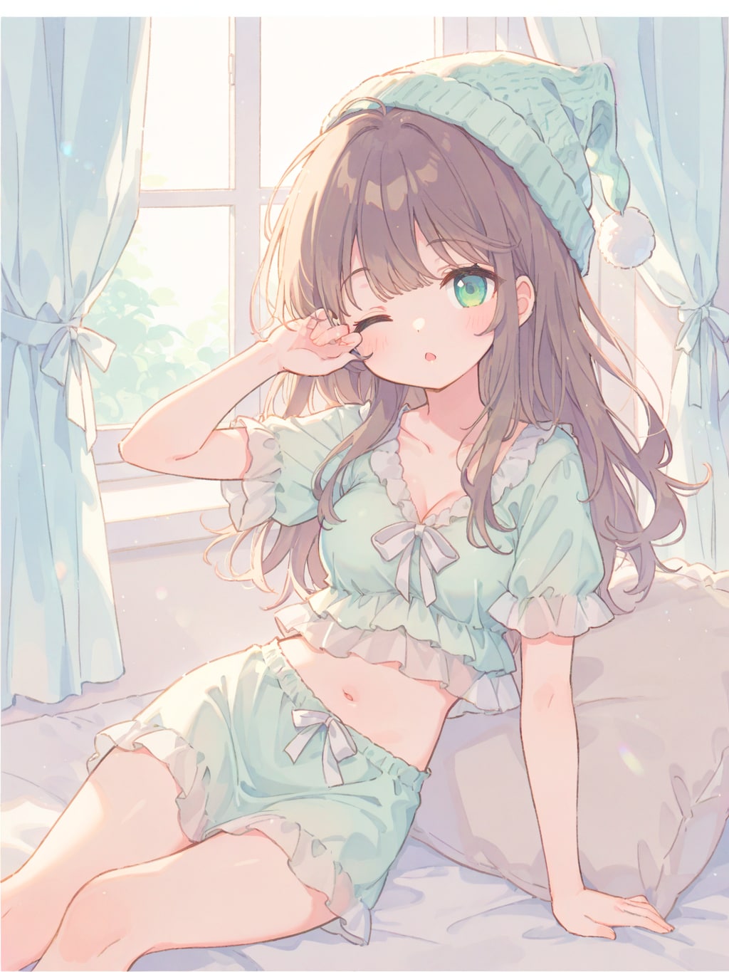 眠たげウィンク