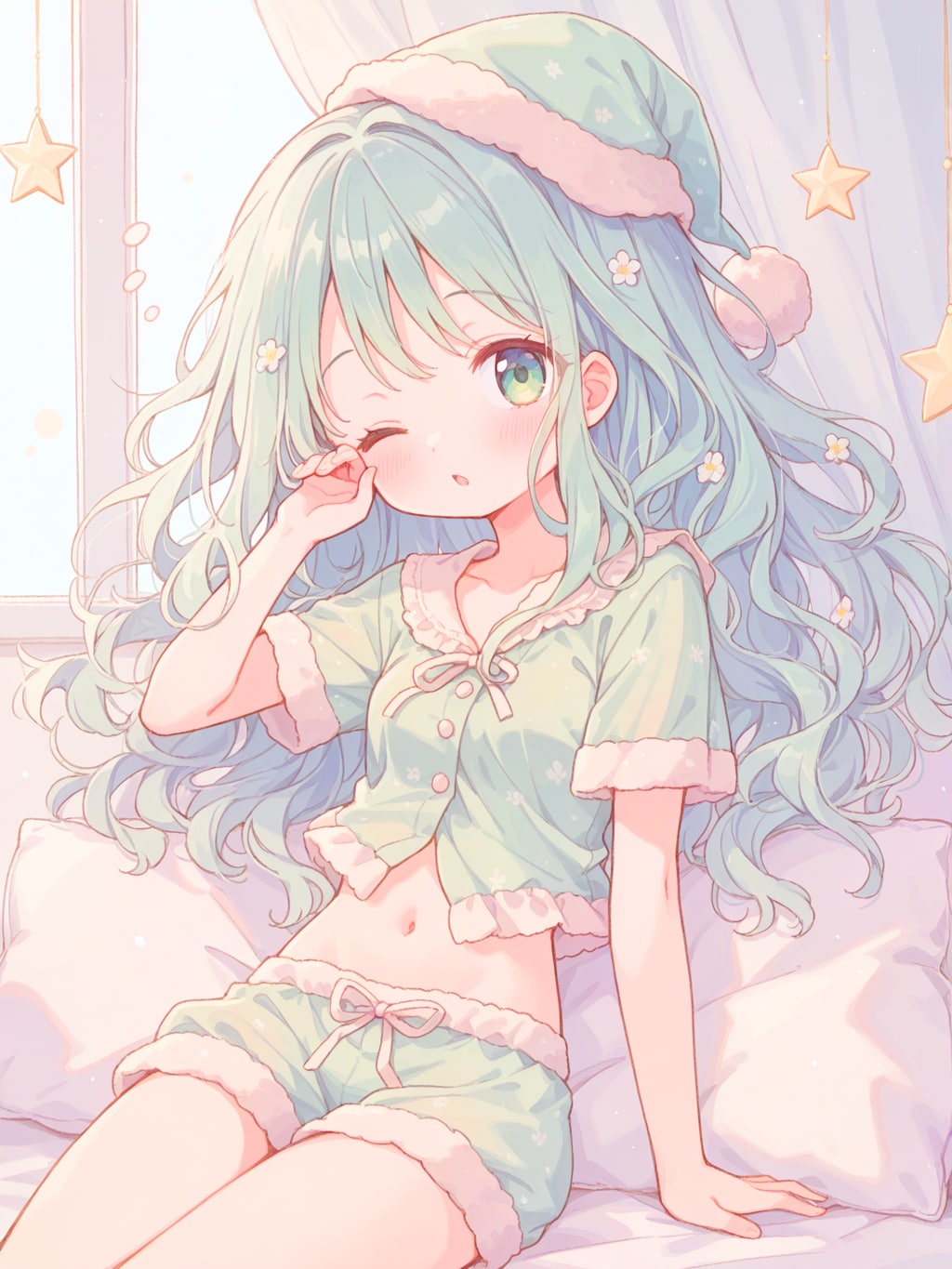 眠たげウィンク