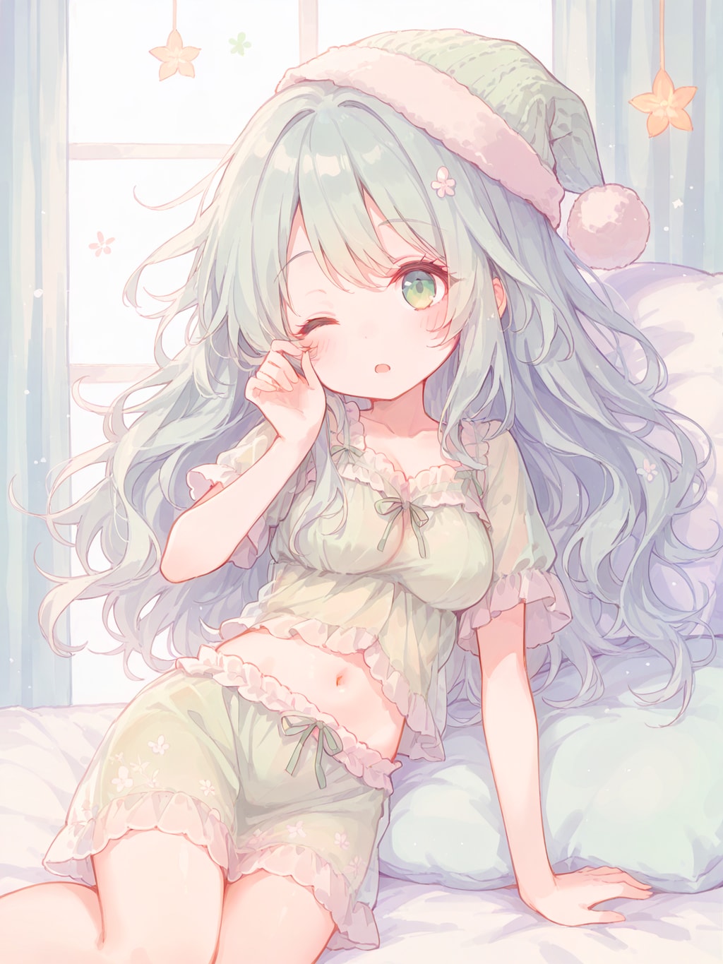 眠たげウィンク