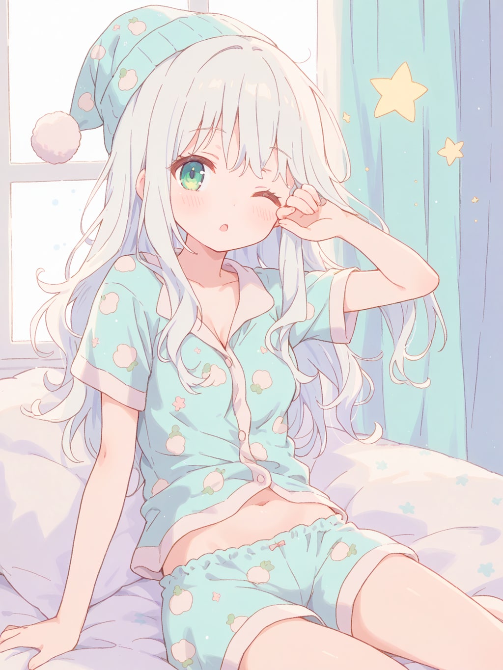 眠たげウィンク