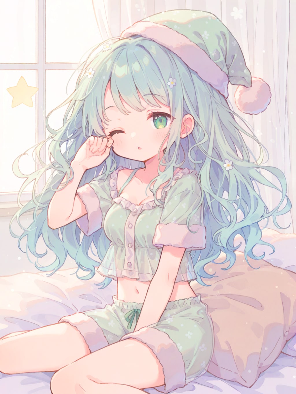 眠たげウィンク