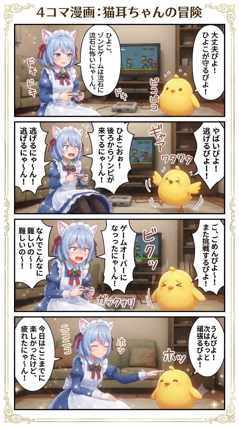 猫耳ちゃんの冒険　ゾンビゲームをする
