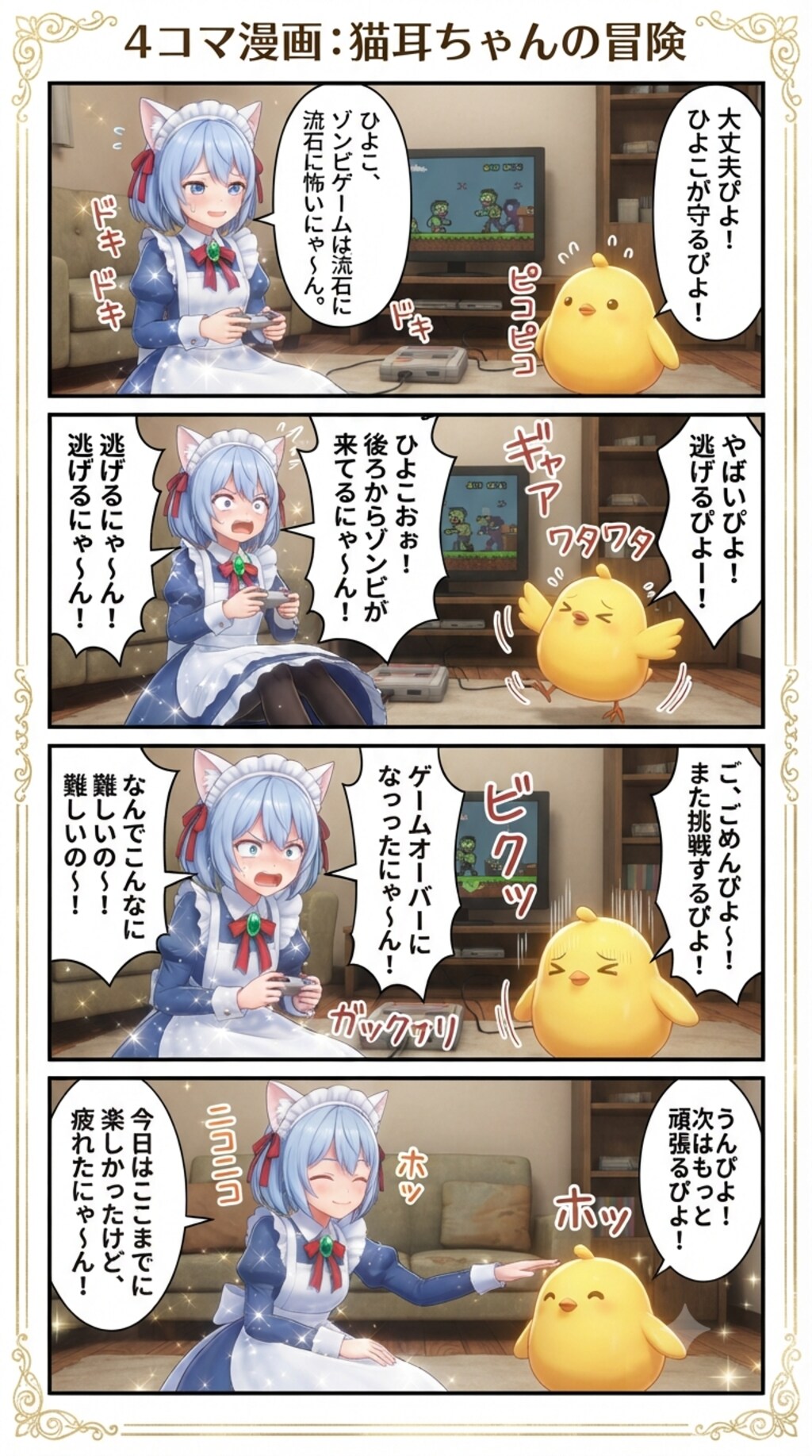 猫耳ちゃんの冒険　ゾンビゲームをする