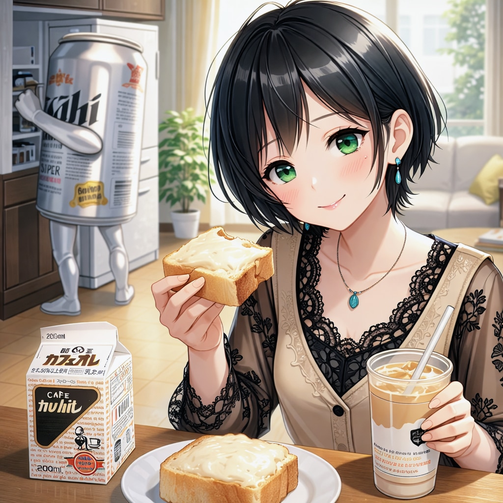 クリームボックスを食べる藍音ちゃん