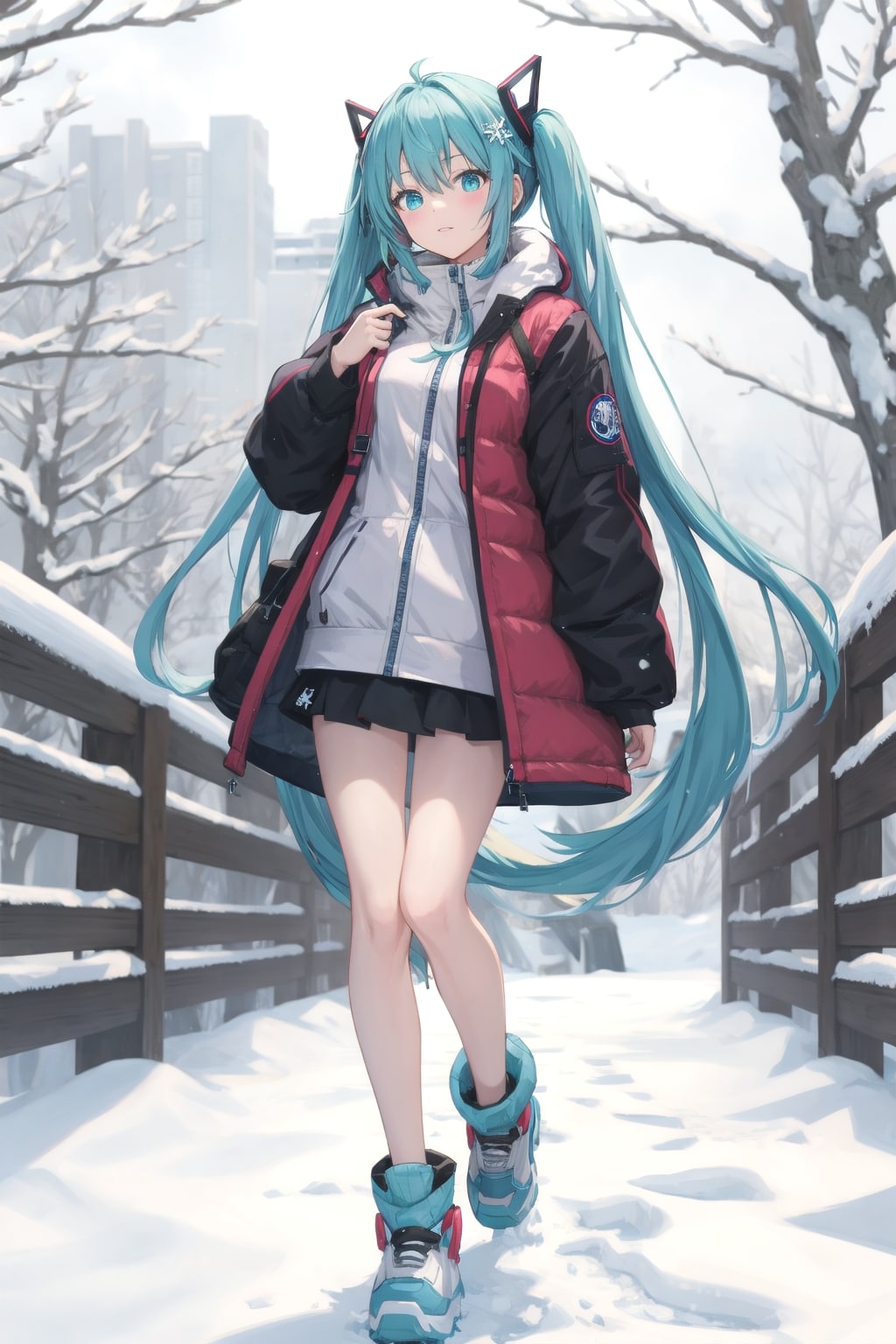 V4B 雪ミクになるかテスト | の人気AIイラスト・グラビア