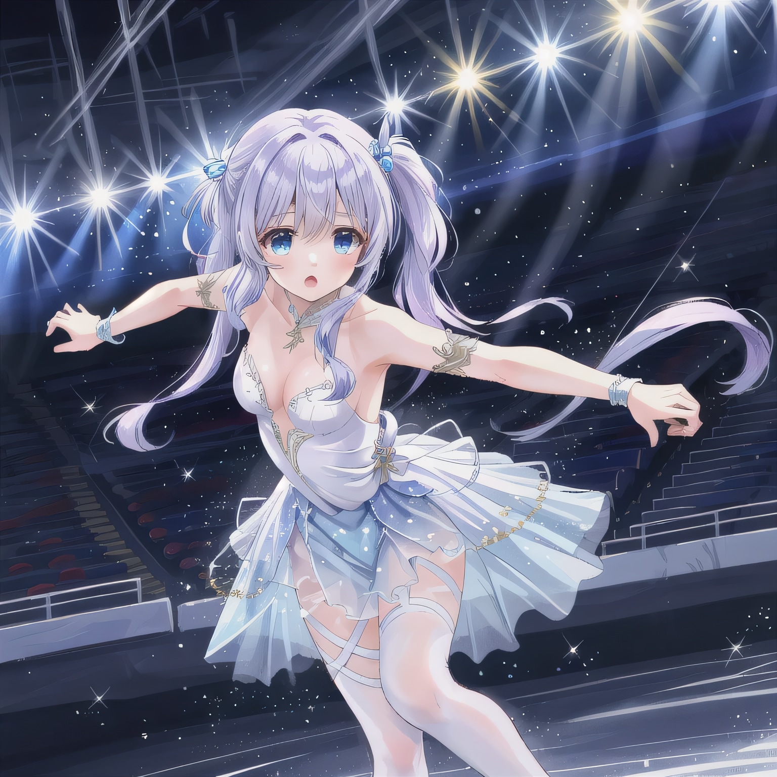 紫髪ロングでフィギュアの少女７ | の人気AIイラスト・グラビア