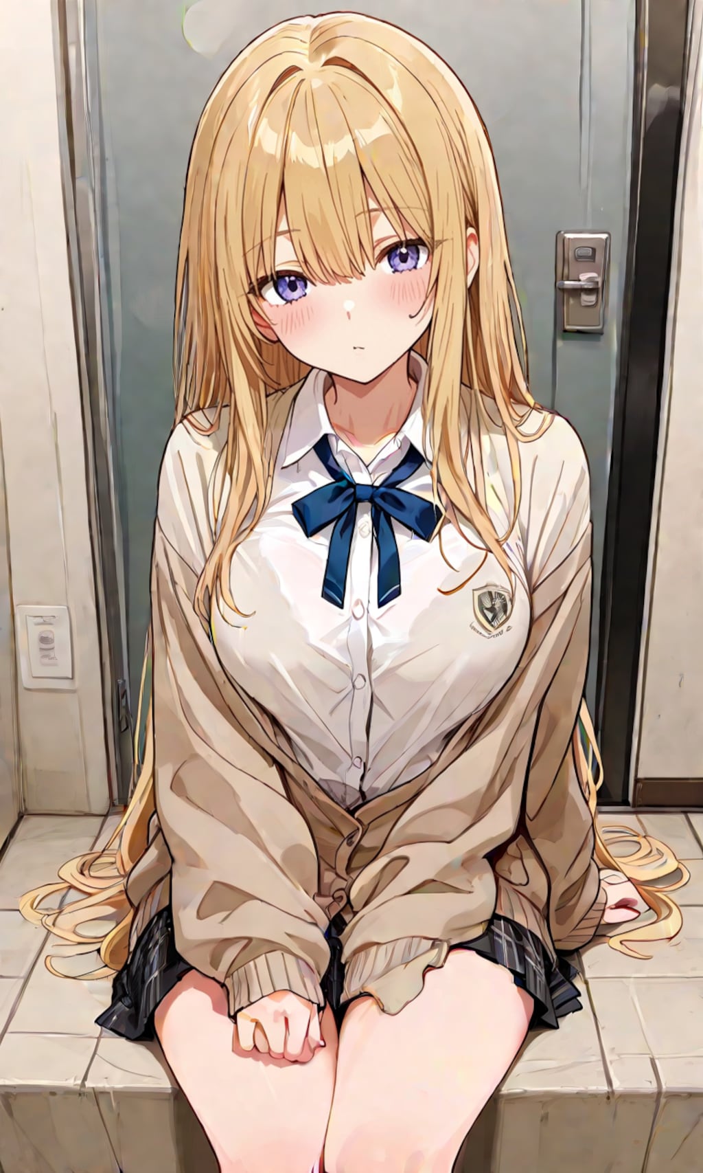 萌え袖の女の子