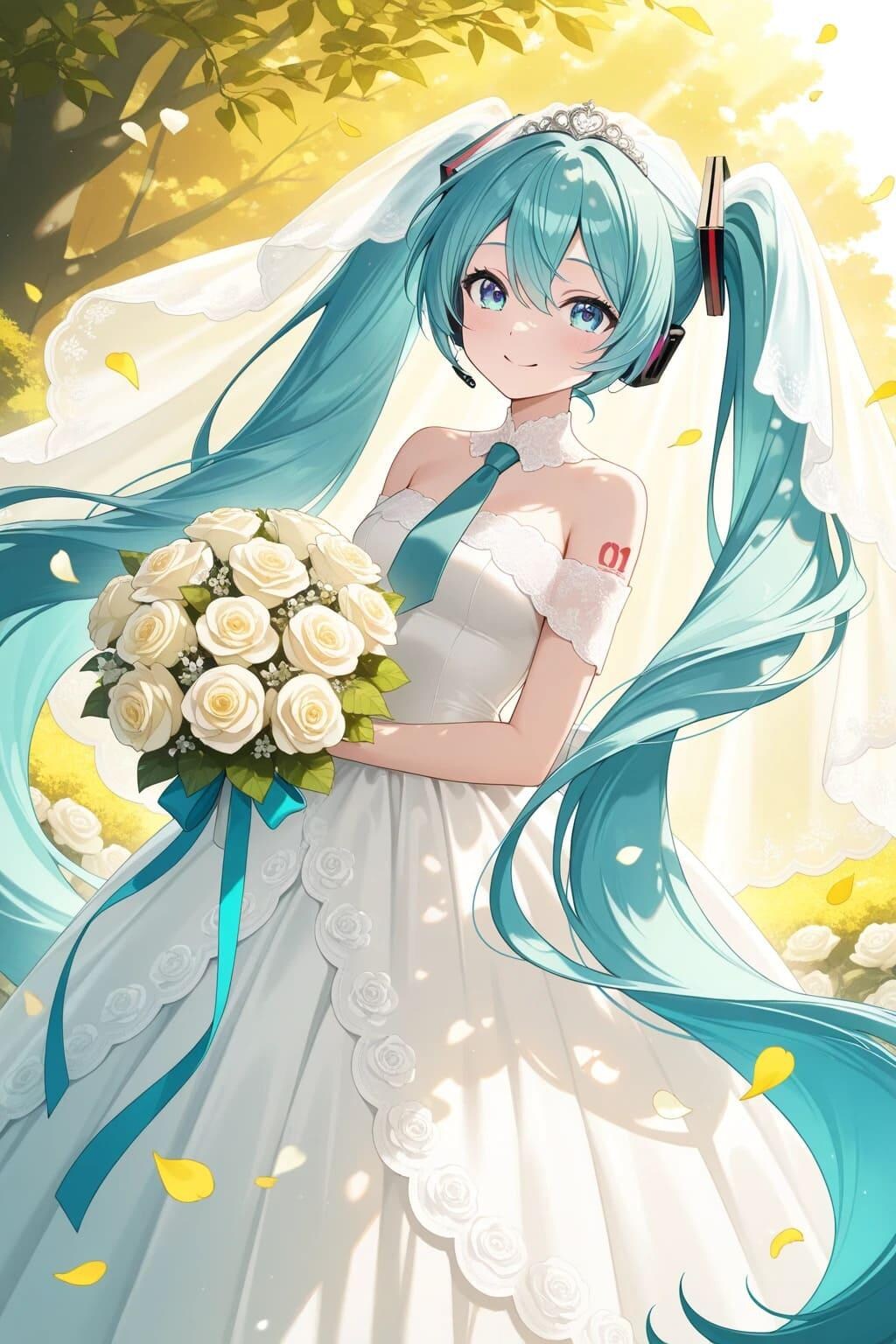 ウエディングドレス姿初音ミク