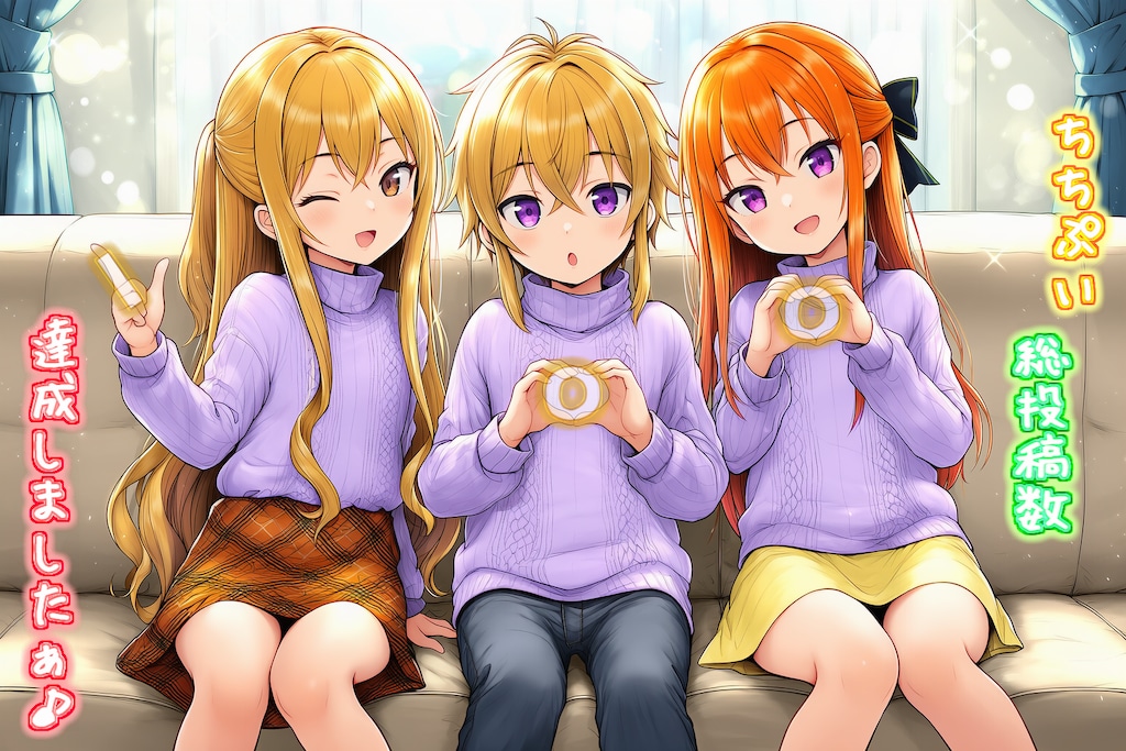 🏆総投稿数１００達成記念🏆【集まれ!!うちの子】✨おそろいコーデ de 仲良しうちの子４姉弟兄妹＆マーガレットちゃん✨