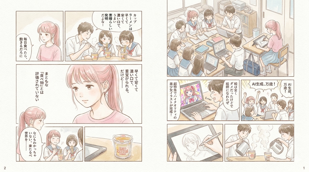 【一発出しマンガ】３分間の神絵師