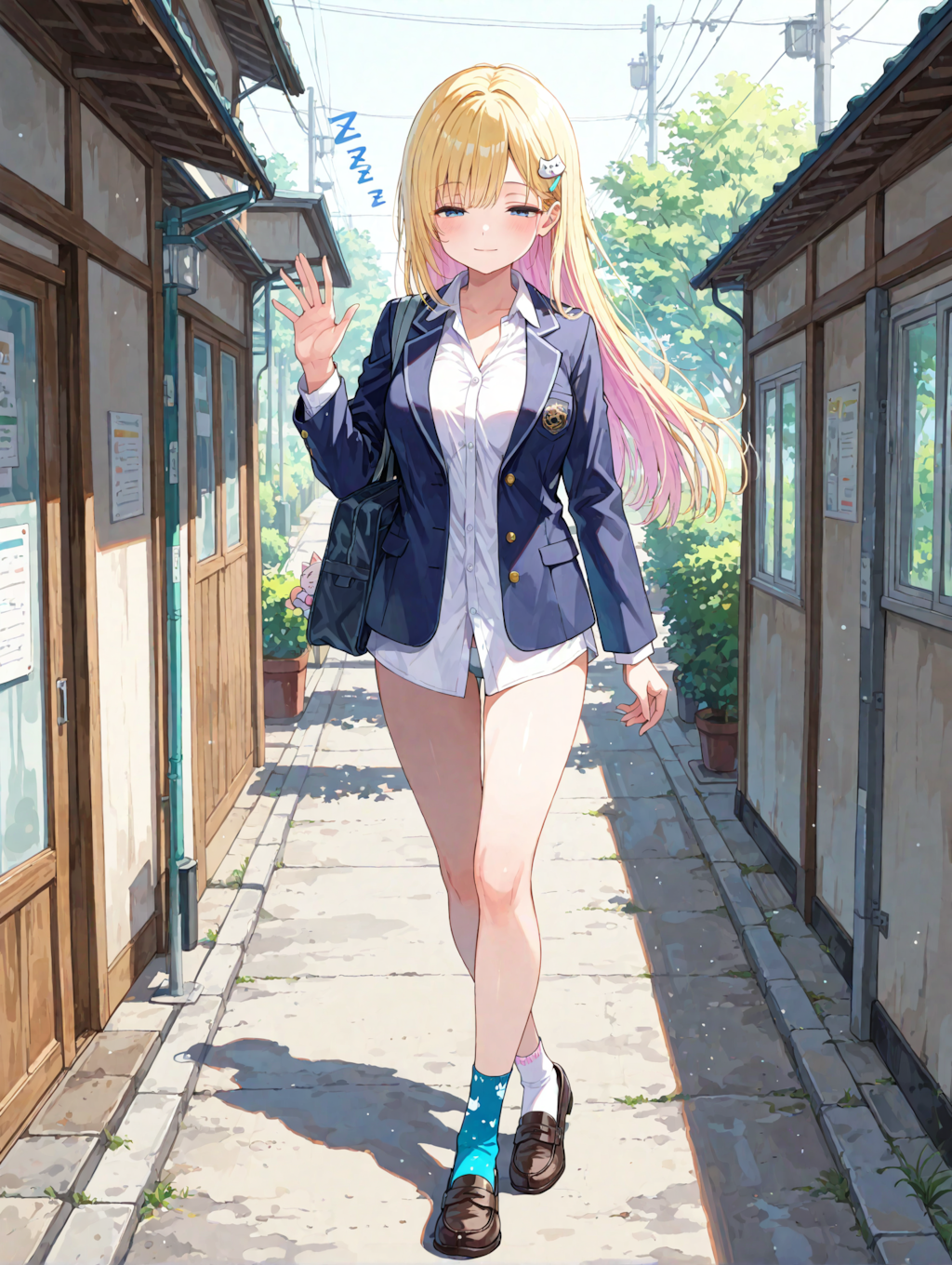 スカートまで履き忘れました