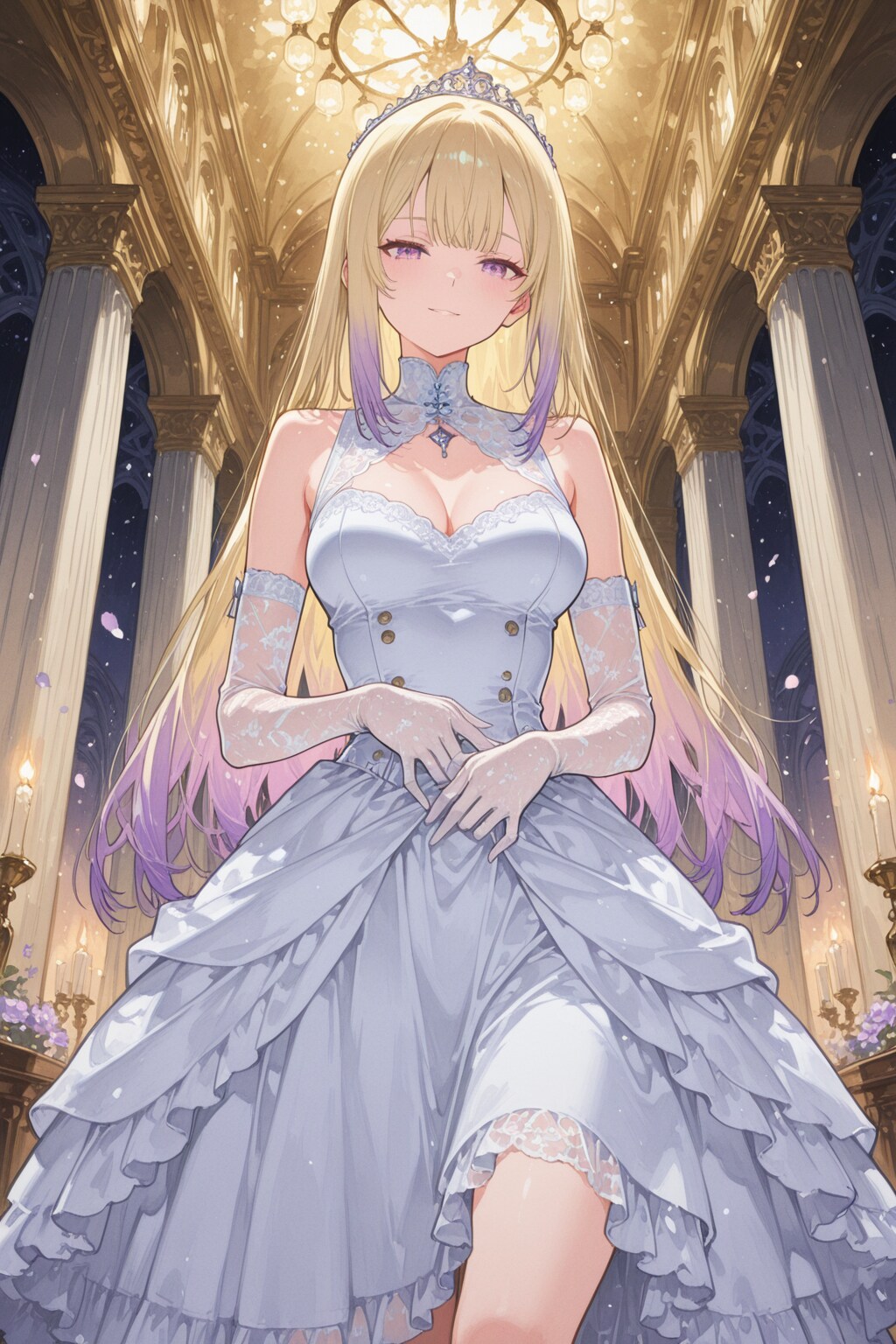 白いドレス姿の王女様