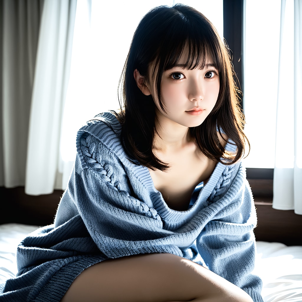 架空セーター美女1 | の人気AIイラスト・グラビア