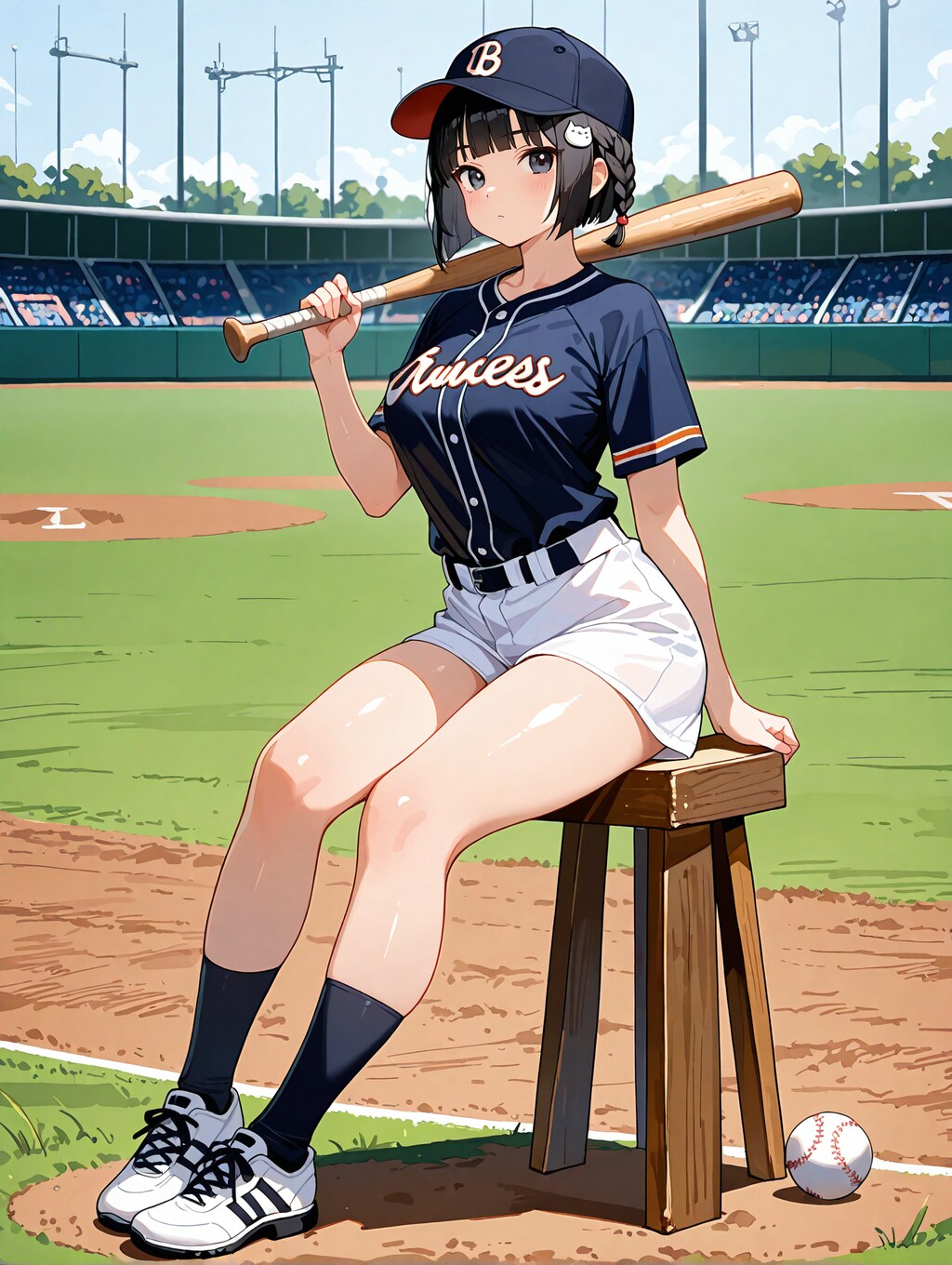 うちの子（仮）に野球帽をかぶせてみた