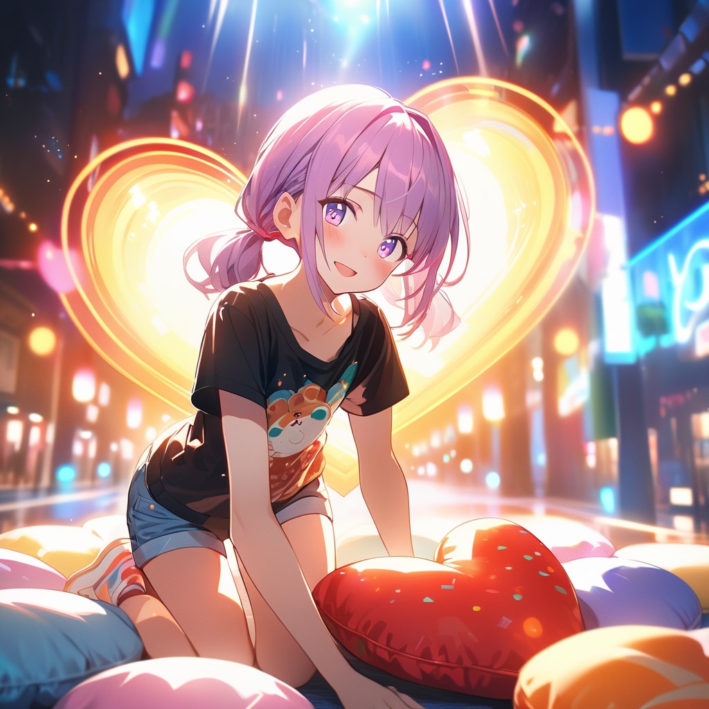 ハートのクッション