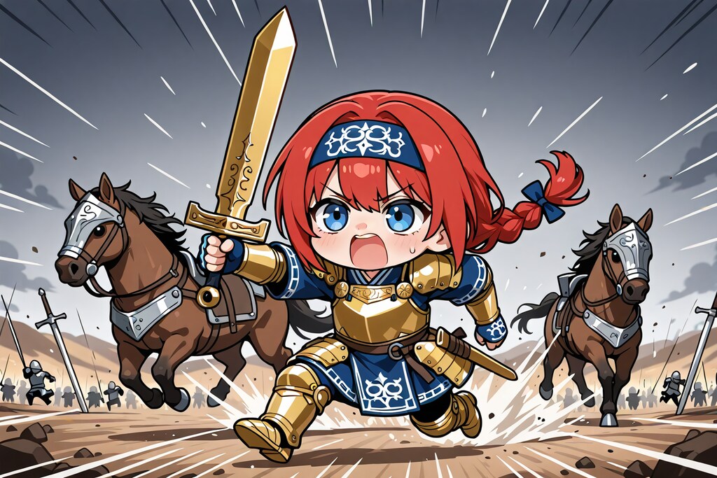 黄金騎士コロポックル赤髪お兄ちゃんズくん、突げ・・・・馬が逃げたぁぁぁぁぁ！？