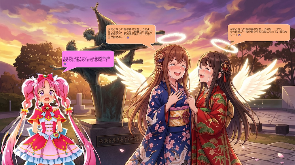 キュアミスティック、天使の子供達に優しく寄り添う