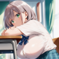 隣の席のあの子（白銀ノエル） 3枚目