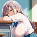 隣の席のあの子（白銀ノエル） 6枚目