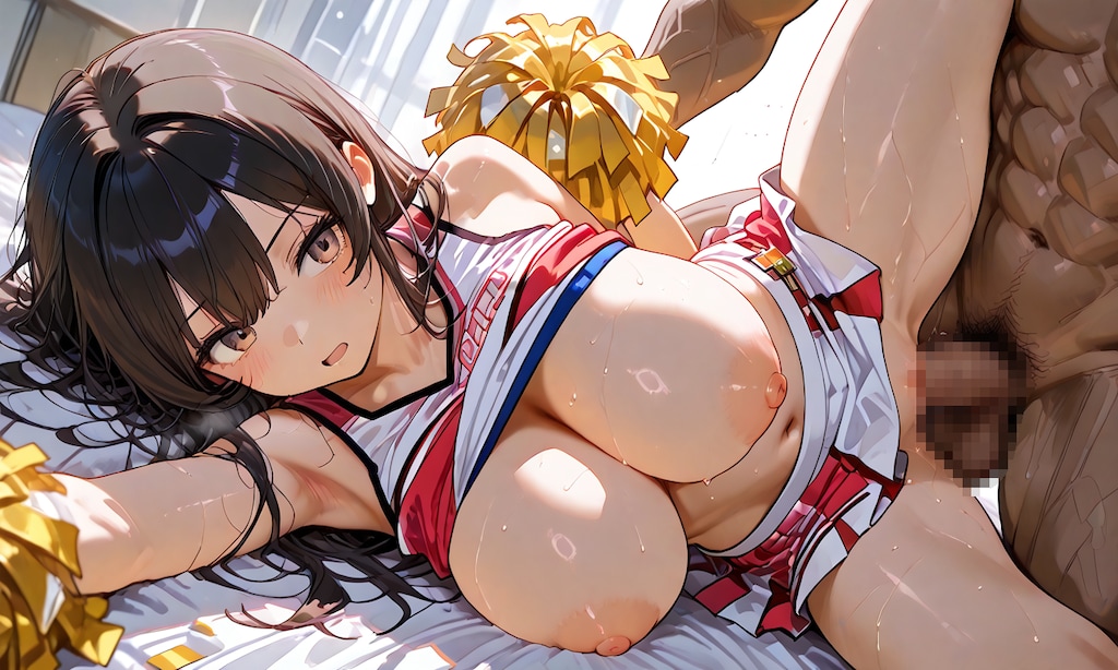 チアガールの少女と