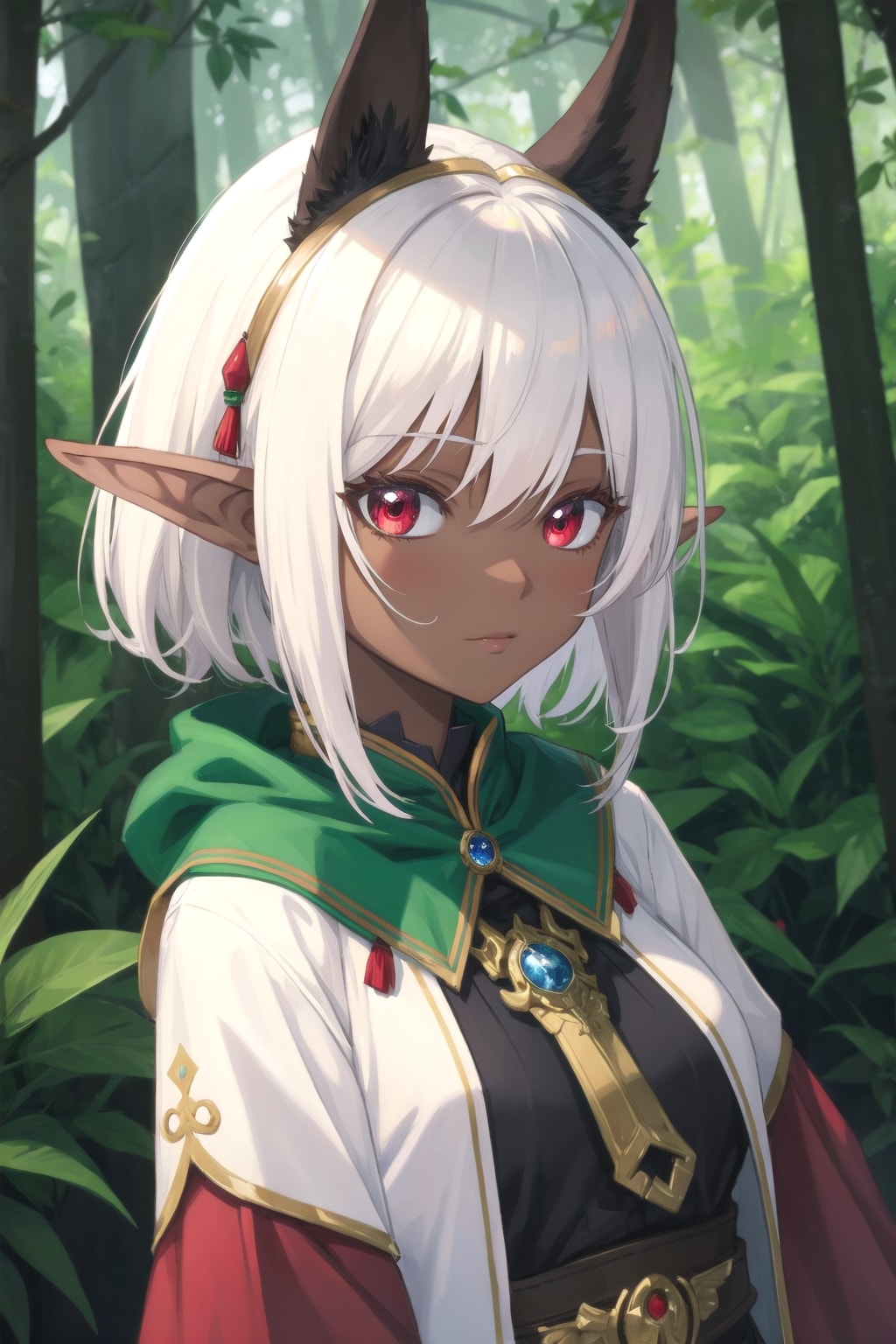 ケモミミ美少女ダークエルフ