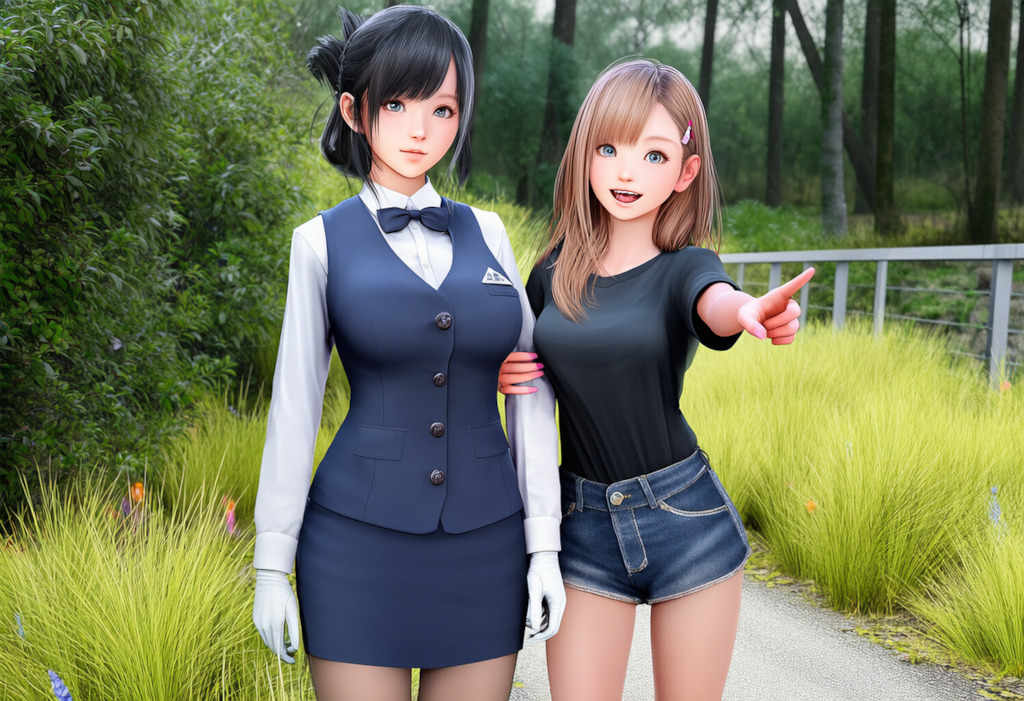 同族判定され、案内されるガイドさん。