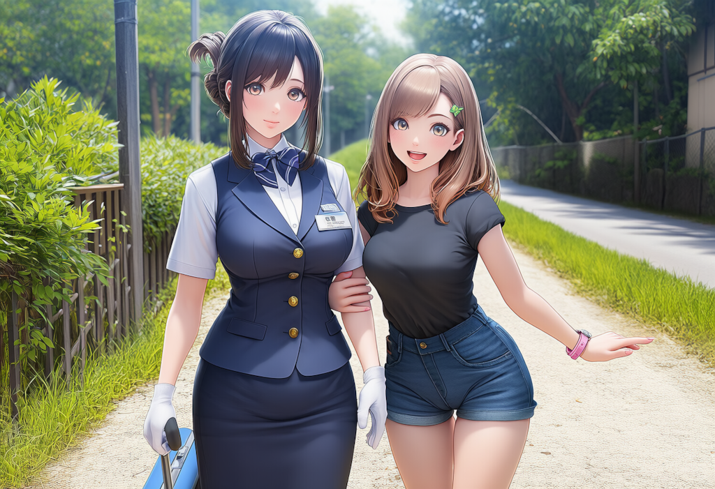 同族判定され、案内されるガイドさん。