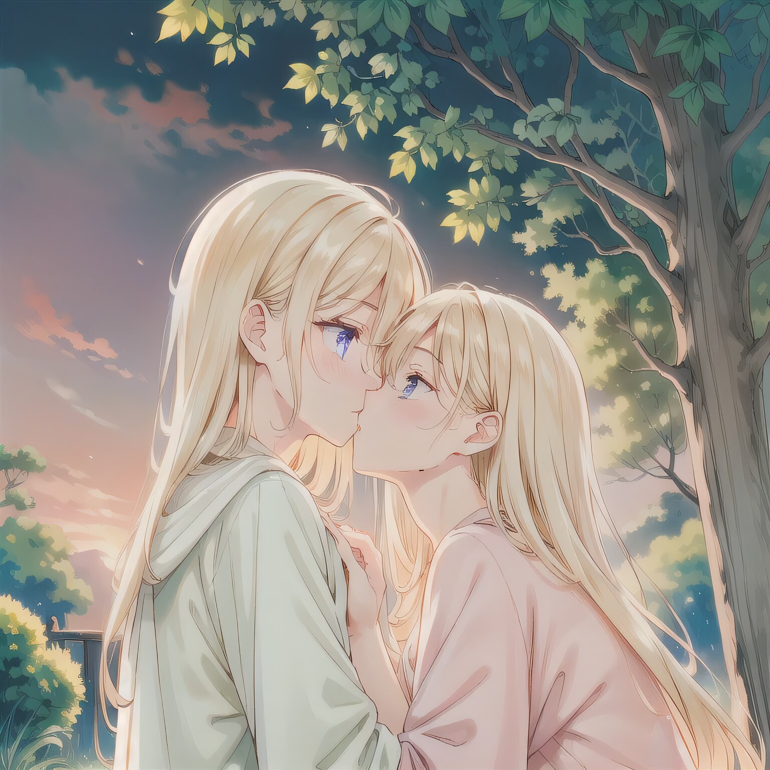 金髪ロングで洋装の少女たち | の人気AIイラスト・グラビア