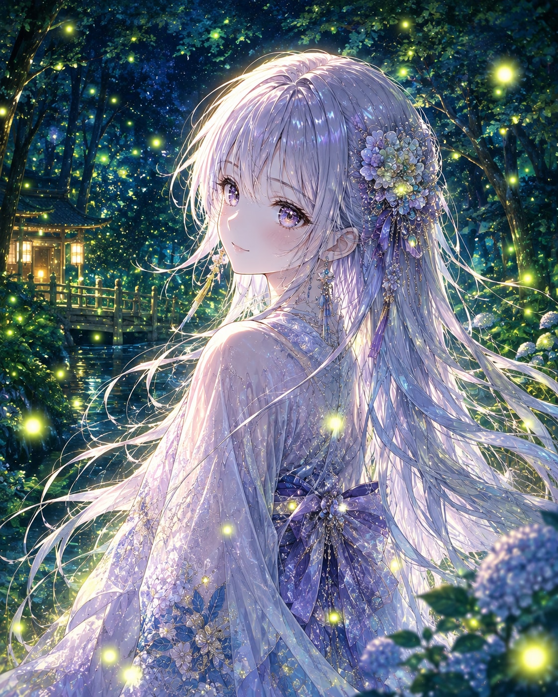 「蛍灯（けいとう）の森」